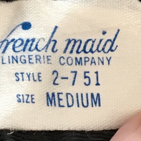 Vintage FRENCH MAID Half Slip black lace - Picture 13 of 14